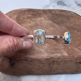 Royston Ribbon and Oval Turquoise Cuff Bracelet