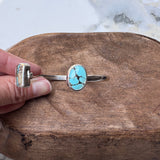 Royston Ribbon and Oval Turquoise Cuff Bracelet