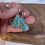 Number 8 Turquoise Mini Hoop Earrings