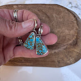 Number 8 Turquoise Mini Hoop Earrings