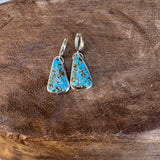 Number 8 Turquoise Mini Hoop Earrings