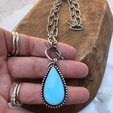 Lone Mountain Turquoise Toggle Necklace