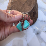 Mini Hoop Tyrone Triangle Earrings