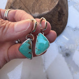 Mini Hoop Tyrone Triangle Earrings