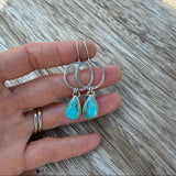 Kingman teardrop hoop earrings
