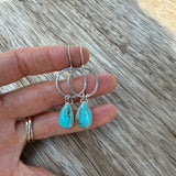 Kingman teardrop hoop earrings