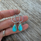 Kingman teardrop hoop earrings