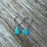 Kingman teardrop hoop earrings