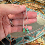 Sea Green Heishi Yungai Turquoise Threader Earrings